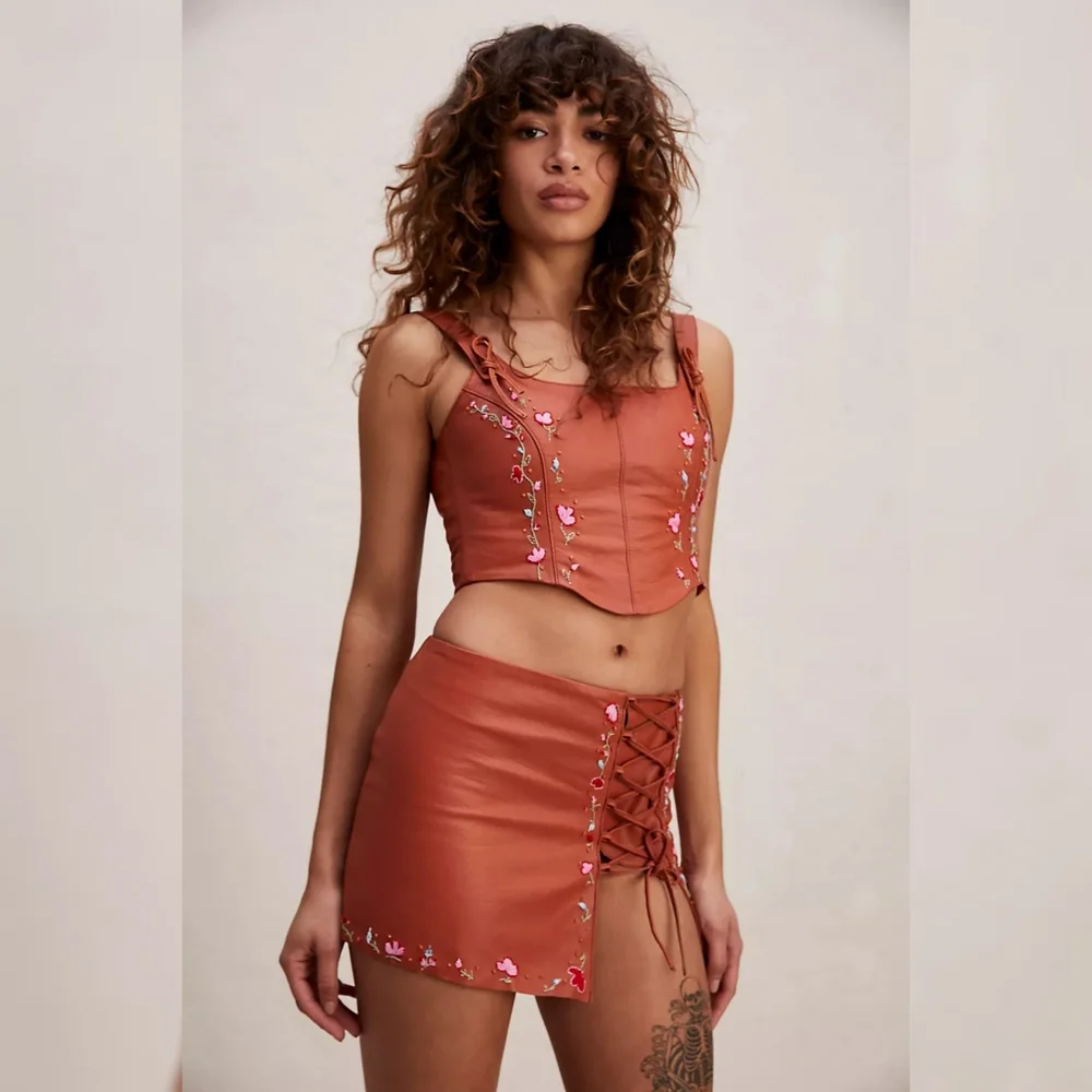 Free People Tach Clothing Lexana‎ Set Rust Brown Orange Women's Size XL
